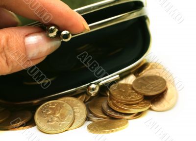 Purse with coins