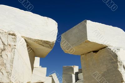 Marble blocks