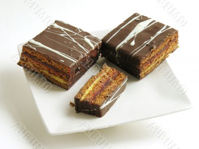 honey cake with jam,chocolate and iced honey cake with jam,chocolate and iced