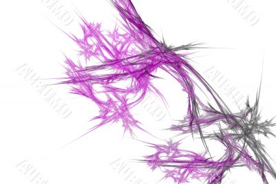 Abstract web from purple strings