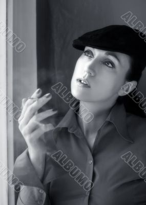 Woman with a cigarette