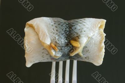 Rolled pickled herring