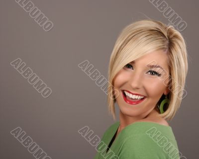 Blonde Smiling Earring
