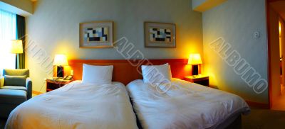 Interior of a modern hotel room Interior of a modern hotel room
