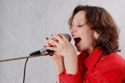 a singing woman