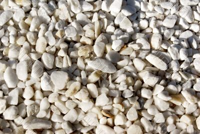 White gravel.