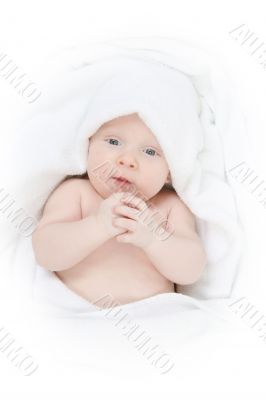 Baby under towel Baby under towel
