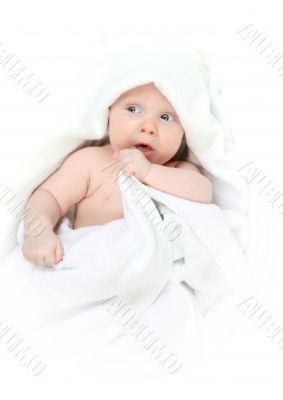 Tot under towel Tot under towel