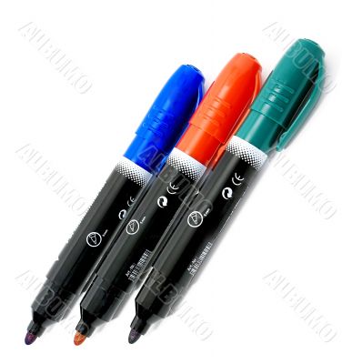 Three markers.