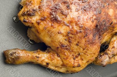 roasting chicken close up