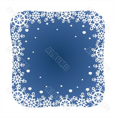 blue snowflakes border