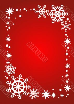 red snowflakes border red snowflakes border