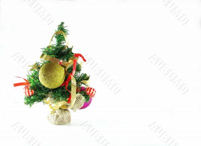 Christmas fur-tree with ornaments