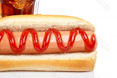 Hot dog and soda Hot dog and soda