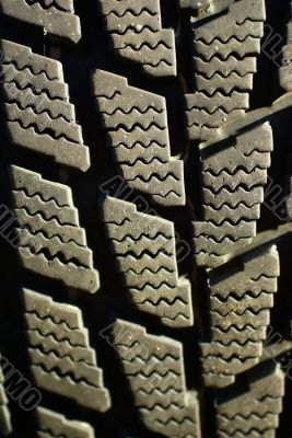 Detail, snow tire tread