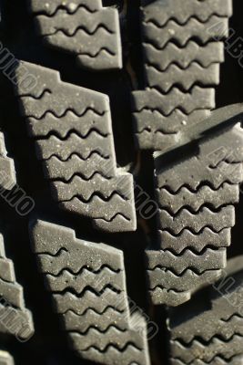 Detail, snow tire tread