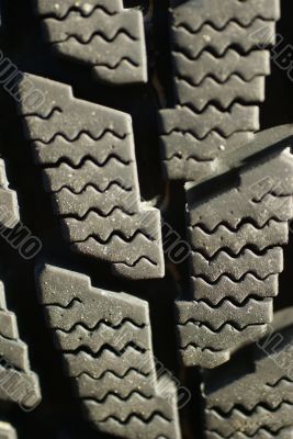 Detail, snow tire tread Detail, snow tire tread