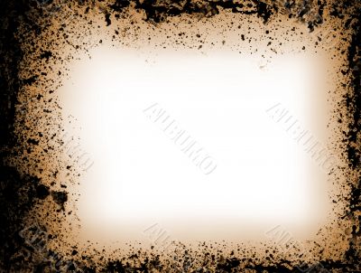 Sepia spattered grunge border Sepia spattered grunge border