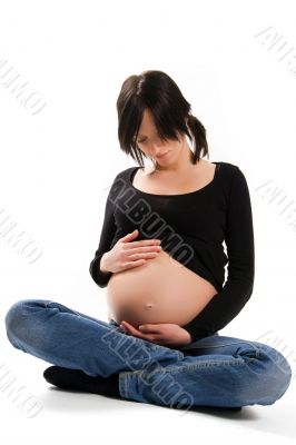 young pregnant woman