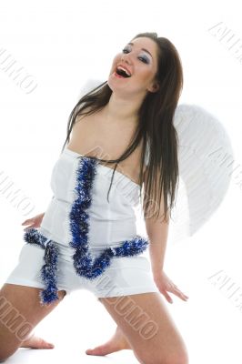 Beautiful woman with wings