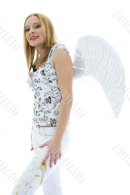 Beautiful woman with wings