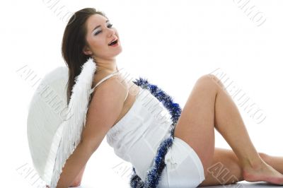 Beautiful woman with wings