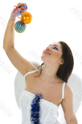 Beautiful woman with wings