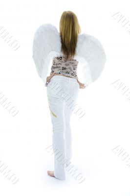 Beautiful woman with wings