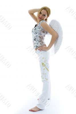 Beautiful woman with wings