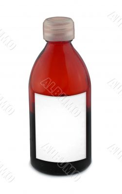 glass bottle with blank label