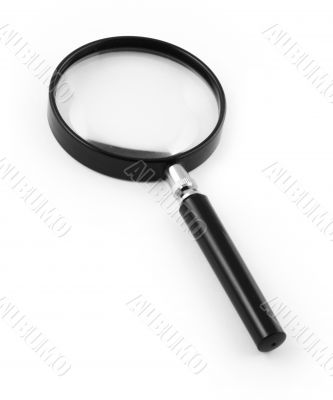 magnifying glass on white