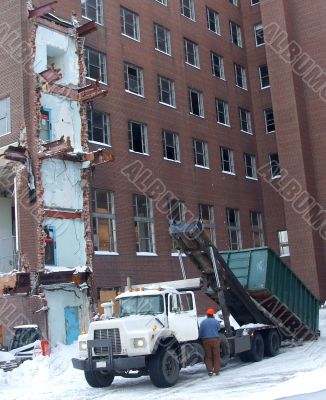 Winter Demolition Site