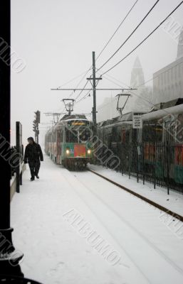 Train in Snowstorm