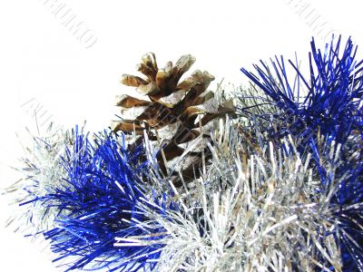 Christmas and New Year`s ornament with cones