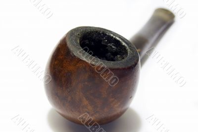 Old smoked English briar pipe