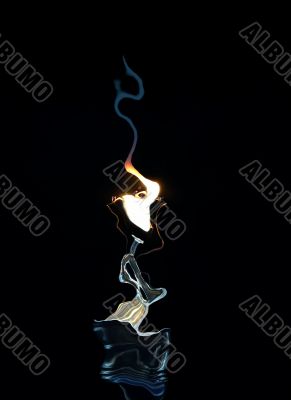 picture of a burning bulb