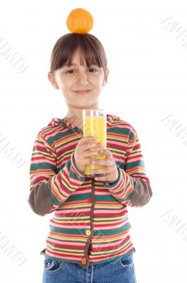 girl with orange girl with orange