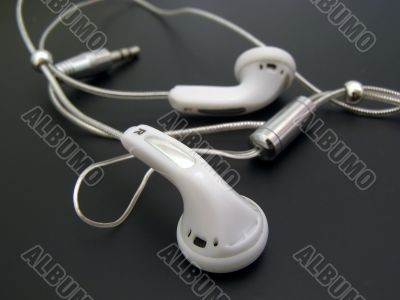 White earphones