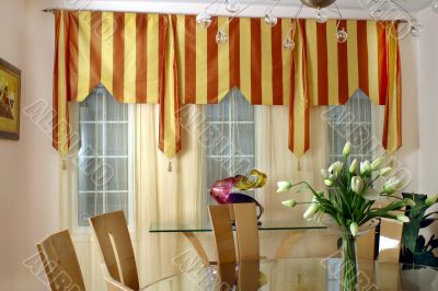 Interior of suburban house with draperies 3