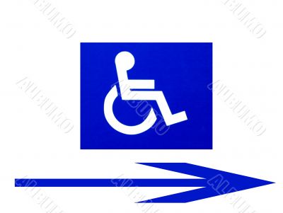 Handicap Symbol with Right Arrow