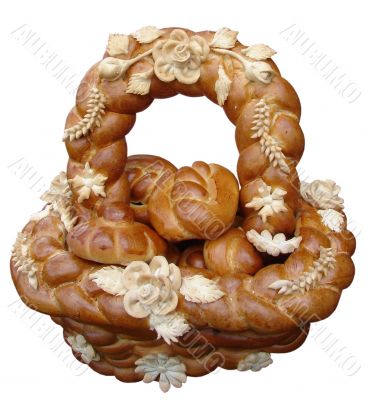solated Ukrainian festive Holiday Bread