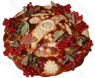solated Ukrainian festive Holiday Bread