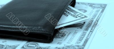 Black leather wallet