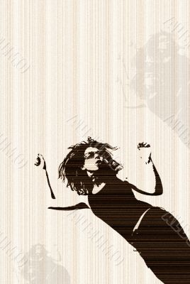 Happy woman - isolated on white