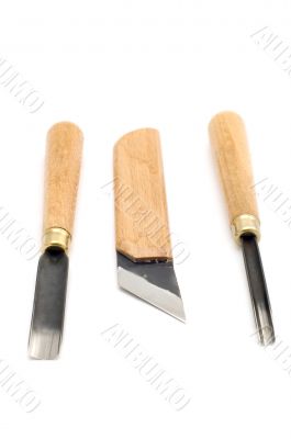 chisel and knife