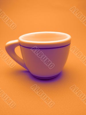 cup on orange background cup on orange background