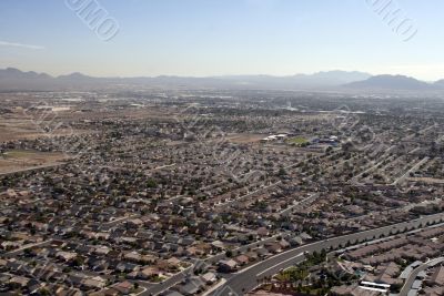 Aerial shot taken in Las Vegas