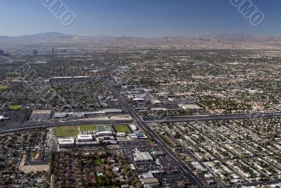 Aerial shot taken in Las Vegas