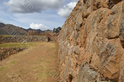 Inca castle ruins in Chinchero Inca castle ruins in Chinchero