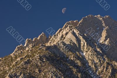 Mt. Lone Pine and Moon